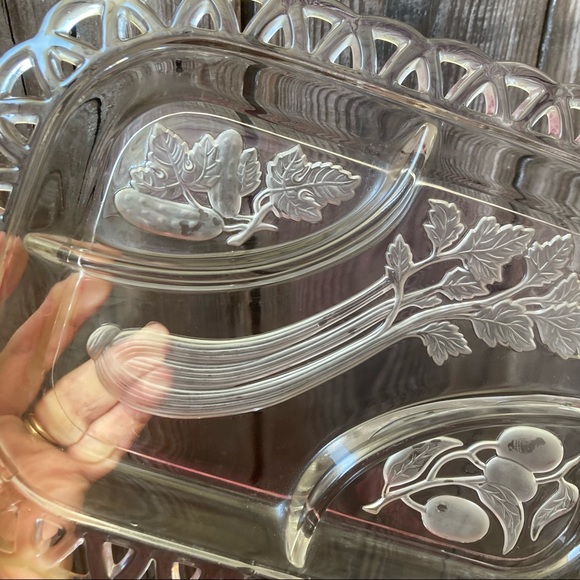 Vintage Glass Appetizer Tray - Picture 2 of 6